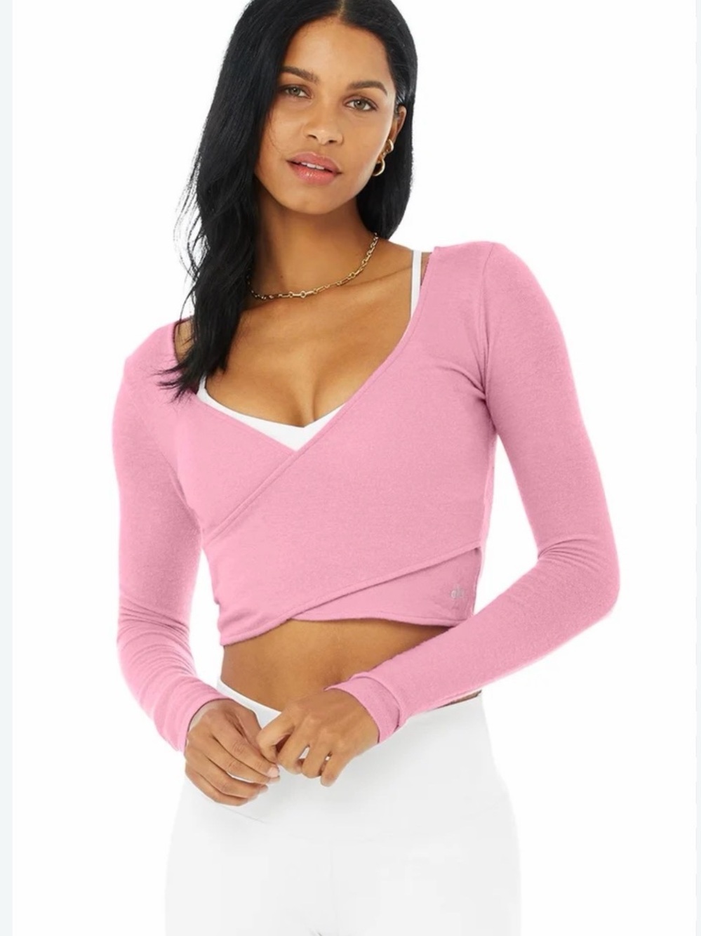Alo Yoga Amelia Luxe Long Sleeve- Parisian Pink